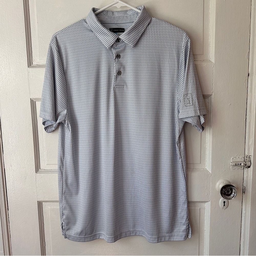 PGA Tour Light Gray Textured Polo
